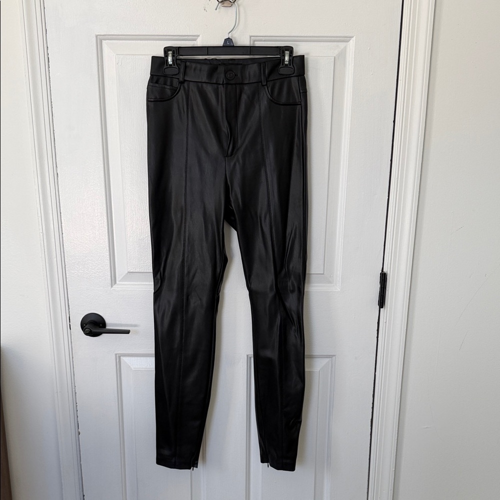 Zara Black Faux Leather Leggings